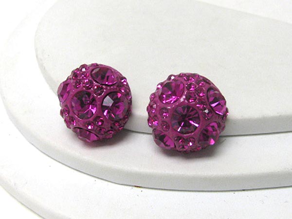 Crystal ball earring