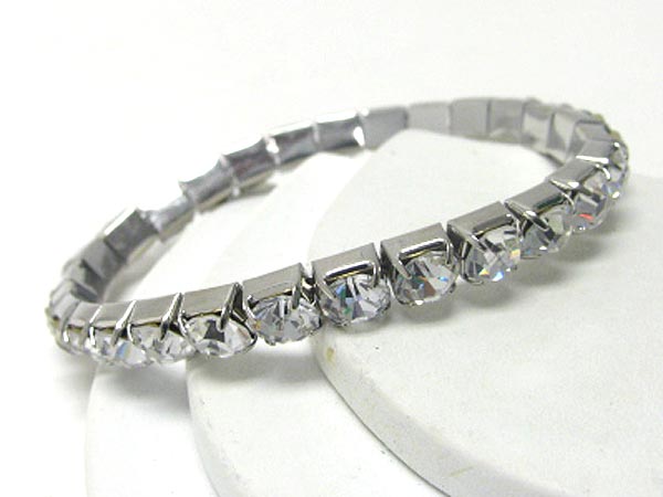 Rhinestone single line stretch bracelet