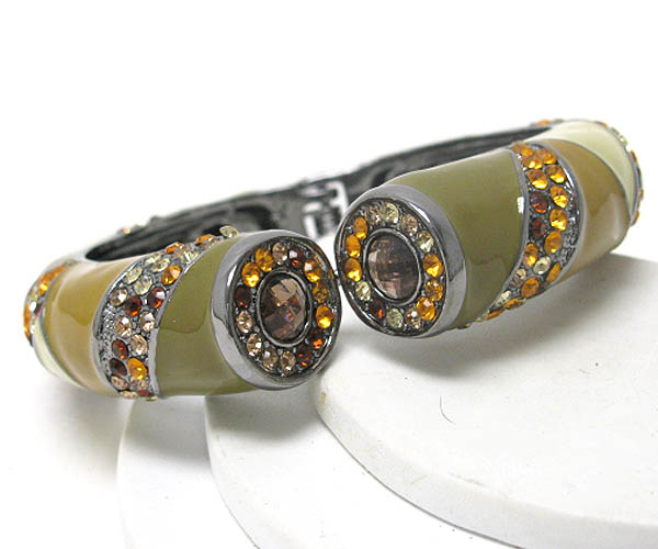 Crystal and epoxy deco bracelet