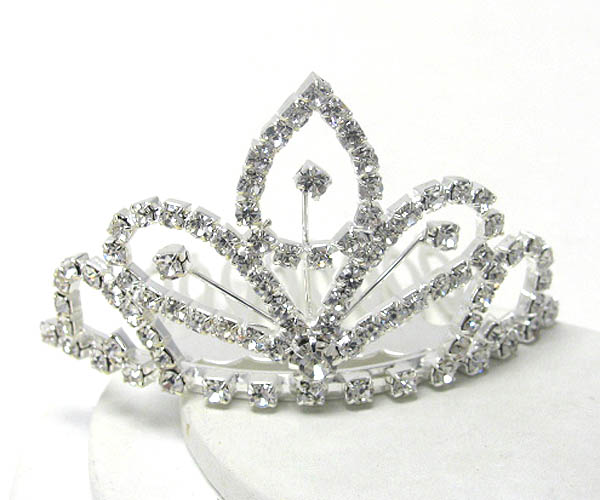 Rhinestone tiara comb