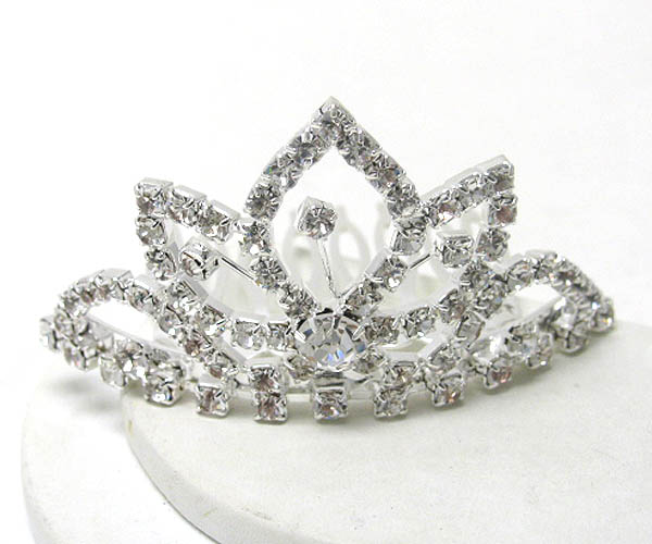 Rhinestone tiara comb