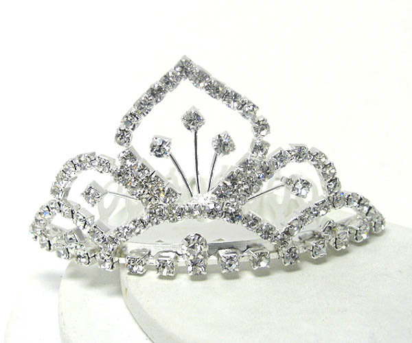 Rhinestone tiara comb