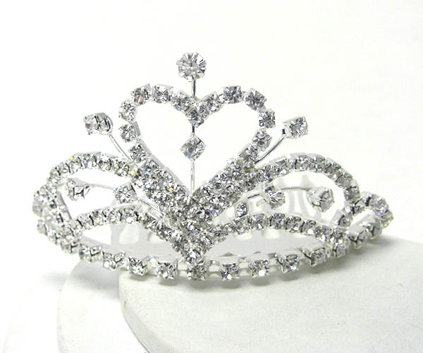 Rhinestone tiara comb