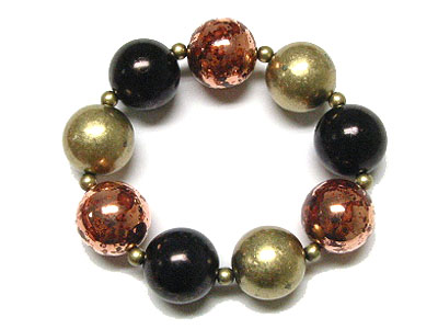 Multi color glittering ball stretch bracelet