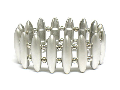 Fashion metal stick and ball stretch bracelet