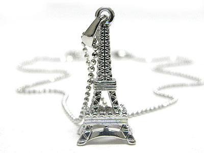 Miniature eifel tower pendant necklace