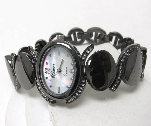 Crystal deco designer style watch