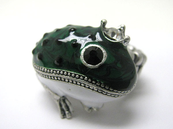 Crystal deco prince a frog stretch ring