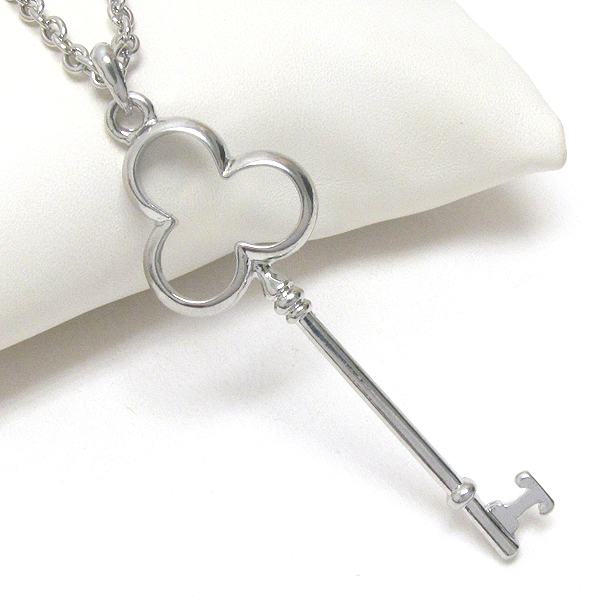 Premier electro plating metal key pendant necklace