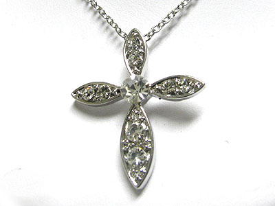 Crystal cross pendant necklace 