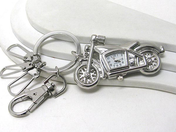 Motor bike clock key holder