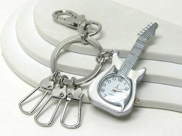 Guitar clock key holder