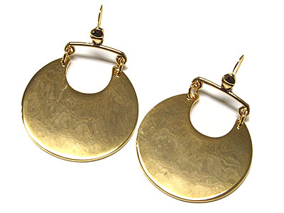 Shinny gold plating hollow style earring