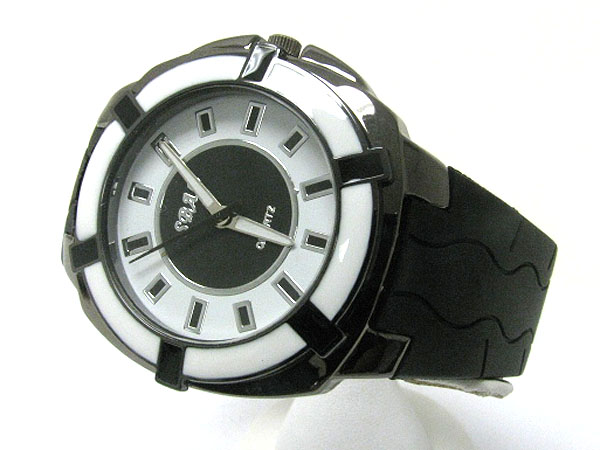 Rubber band fashion boy friend watch