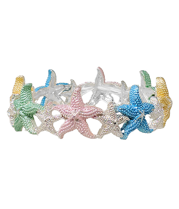 Sealife theme stretch bracelet - starfish