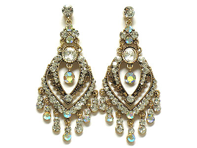 Austrian crystal chandelier earring - large