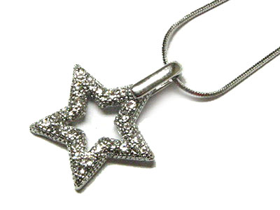 Crystal star necklace