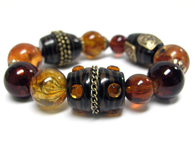 Marblic glass ball stretch bracelet