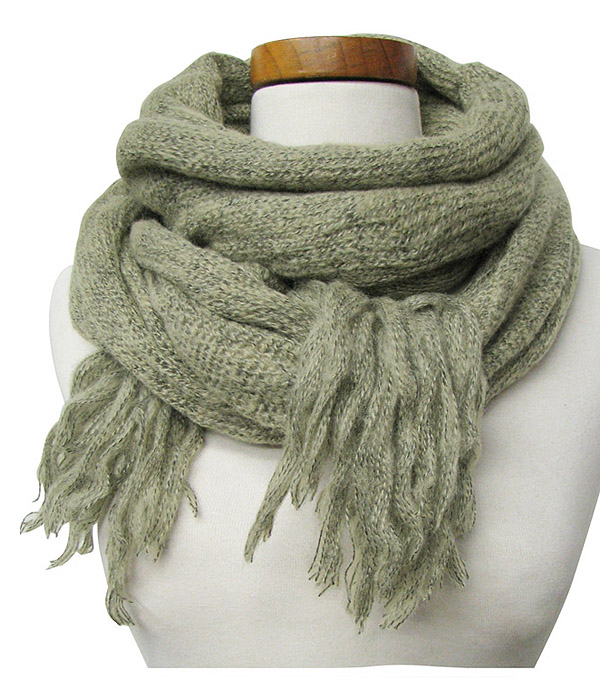 100% polyester muffler style scarf