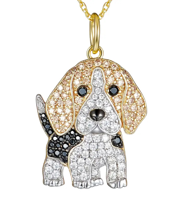 Pet lovers theme dog necklace - beagle