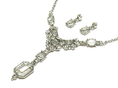 Boutique style genuine austrian crystal necklace set