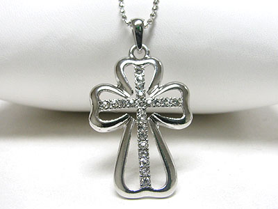 Crystal cross pendant necklace 