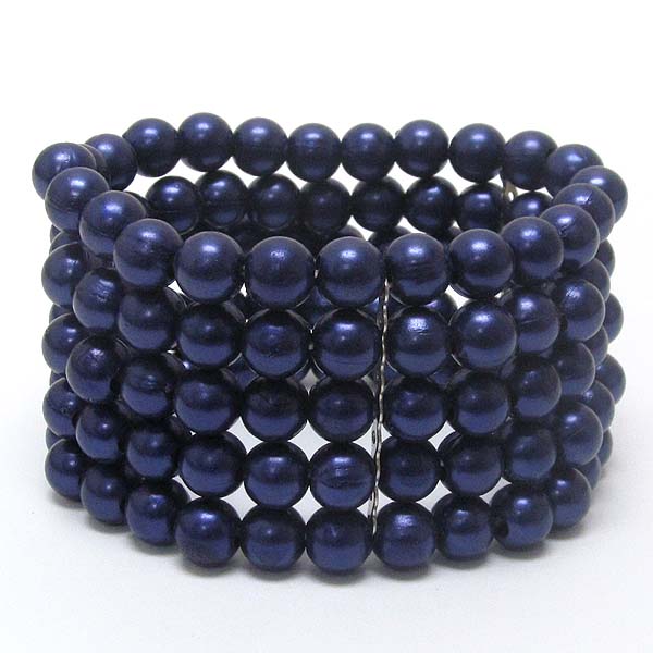 5 layered ball link stretch bracelet