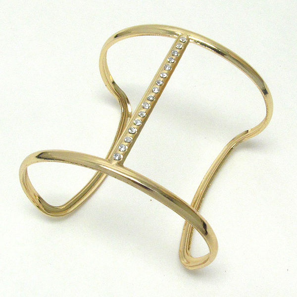 Crystal deco wire bangle bracelet