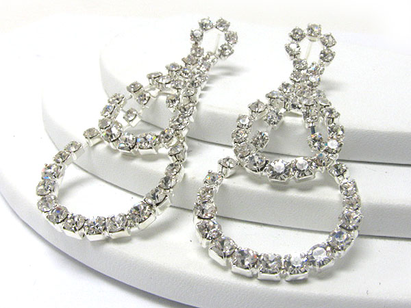 Rhinestone double drop earring