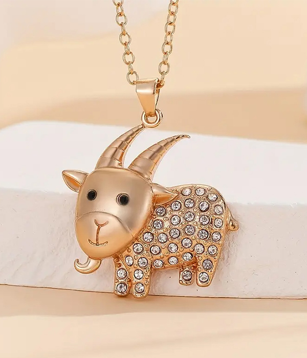 Goat pendant necklace