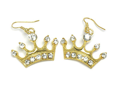 Crystal crown earring