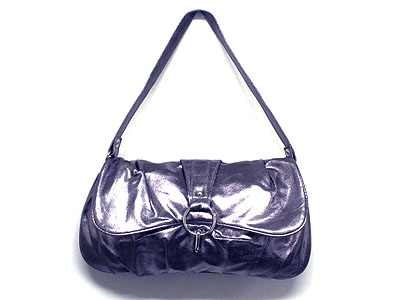 Metallic coating pvc shoulder handbag