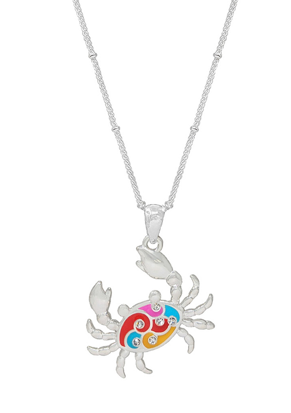 Sealife theme epoxy necklace - crab