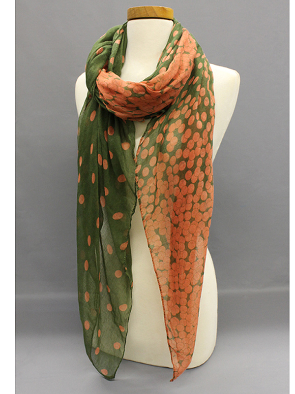 100% polyester rainy dotted scarf