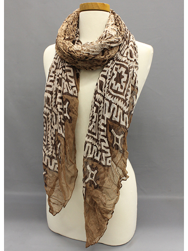 100% polyester python pattern scarf