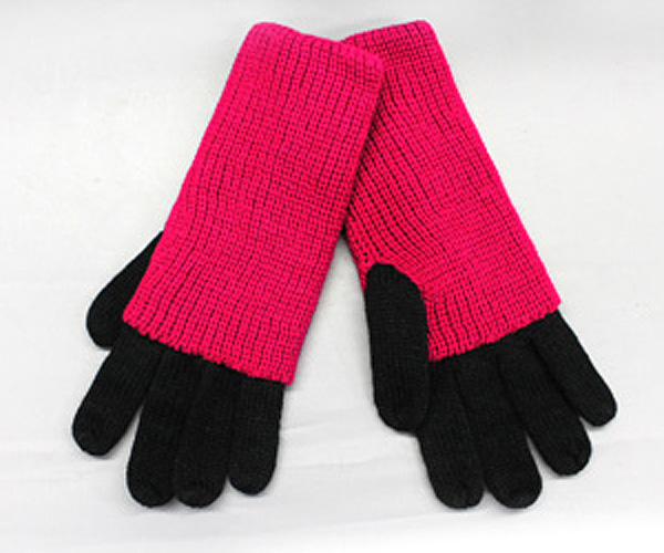 100% polyester two tone long sleeve hybrid glove