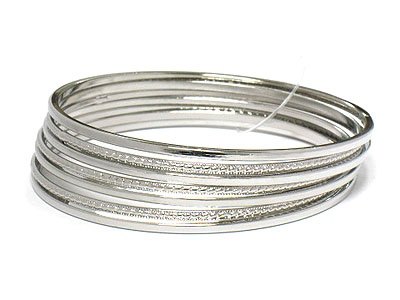 7 row metal bangle bracelet