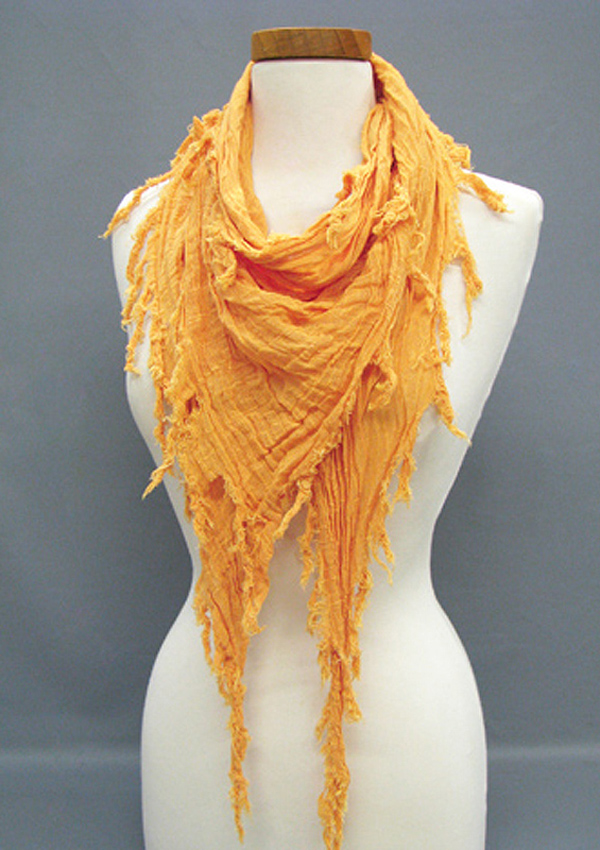 Vintage viscose triangular scarf