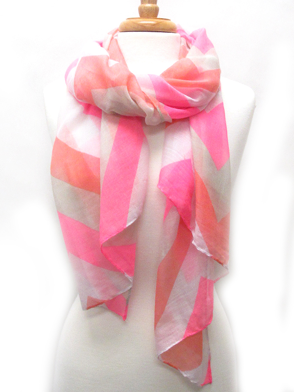 Chevron pattern scarf