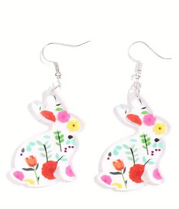 Easter theme acrylic rabbit earring