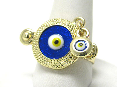 Dual eveil eye  adjustable ring