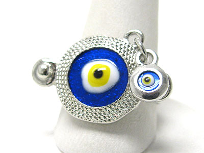 Dual eveil eye  adjustable ring