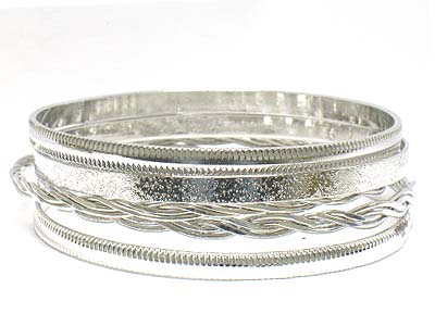 5 pieces metal bangle