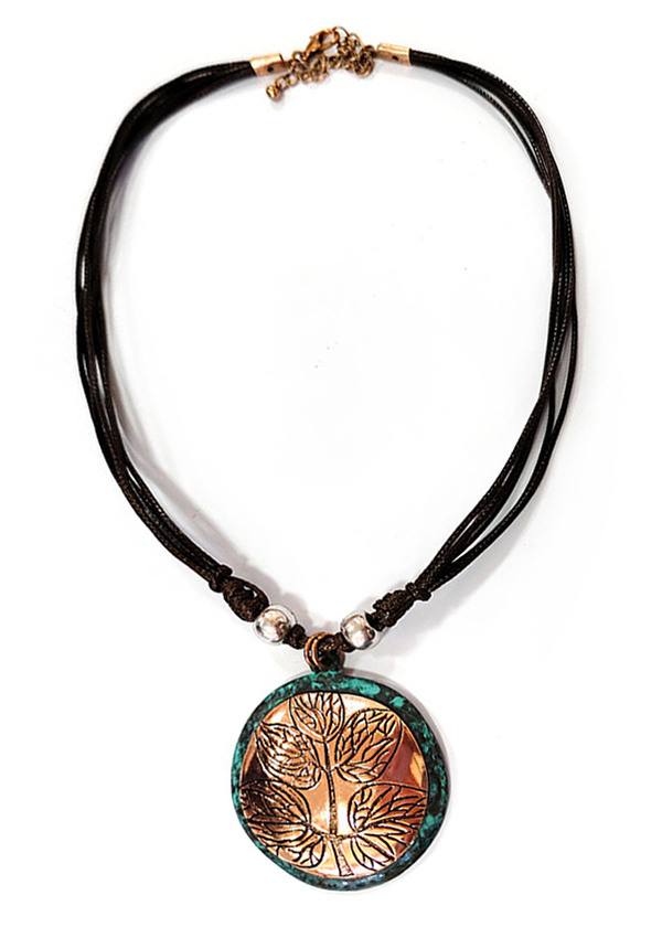 Tree of life theme pendant and multi cord necklace