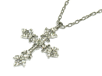 Crystal cross necklace