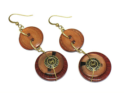 Multi button drop earring