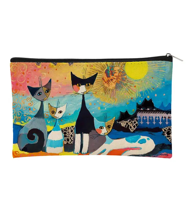 Cat print cosmetic makeup bag